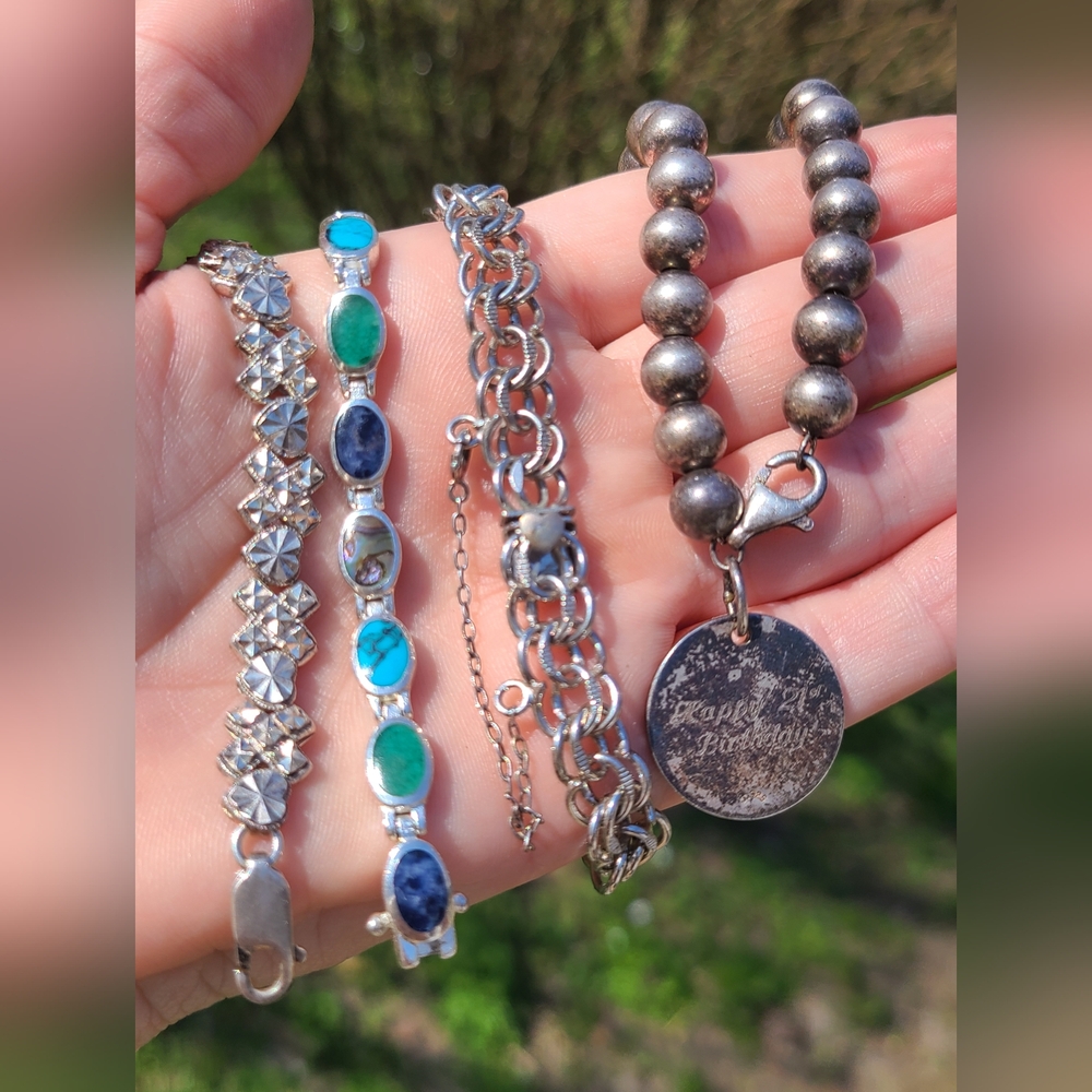 ❤️ SOLD!!! Sterling Silver 925 Multi-Style Bracelet Lot